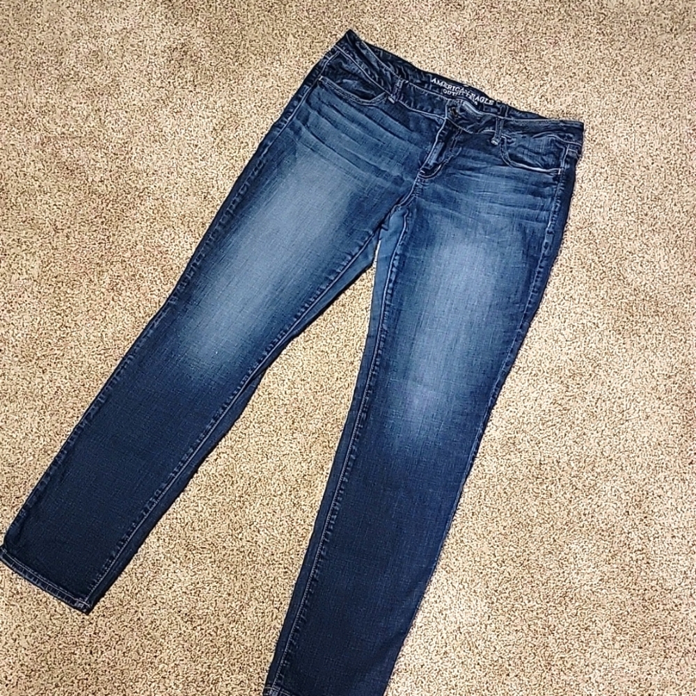 💖AEO Medium Wash 14 Long Jeggings
